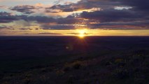 4K Sunset at Steptoe Bute State Park - UHD Relax Video - 1 HR Nature Sounds
