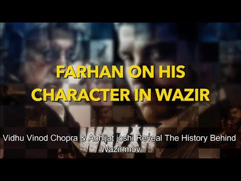Vidhu Vinod Chopra & Abhijat joshi Reveal The History Behind Wazir