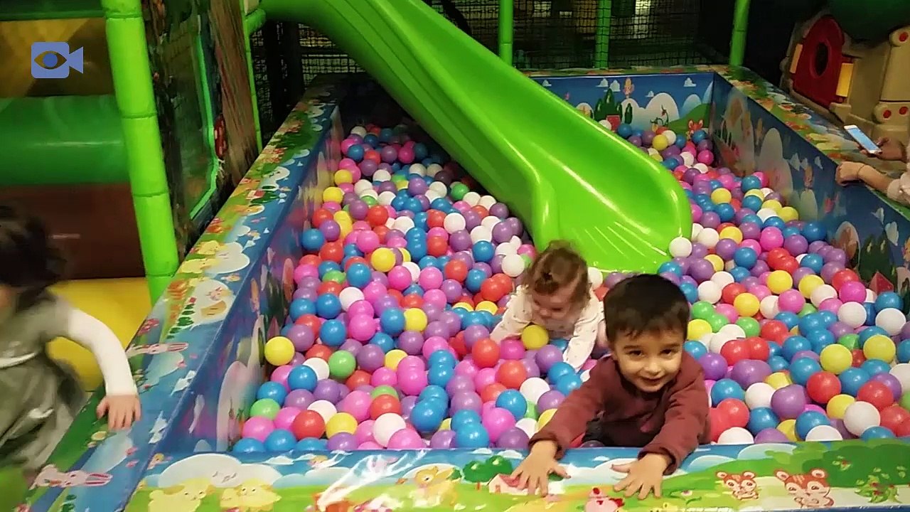 Playtime with bubbles in Fun Indoor Playground for Kids