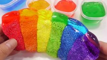 How To Make Colors Foam Clay Rainbow Slime Toys Learn the Recipe DIY 칼라폼 무지개 슬라임 액체괴물 만들기 흐르는 점토 액괴