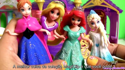 Carruagem da Princesa Rapunzel MagiClip com Anna Elsa TOYSBR | Magiclip Princess Rapunzel Carriage