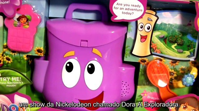 TOYSBR Mochila Surpresa da Dora a Aventureira em Portugues BR | Dora the Explorer Backpack Surprise