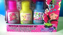 Tintas de Banho da Moranguinho Strawberry Shortcake Bathtub Fingerpaint Bathtime Paint Brasil ToysBR