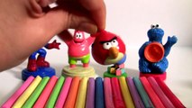 Aprenda Cores Play-Doh Stampers Clay Surprise Pig George, Homem-Aranha, Bob Esponja em Portugues BR