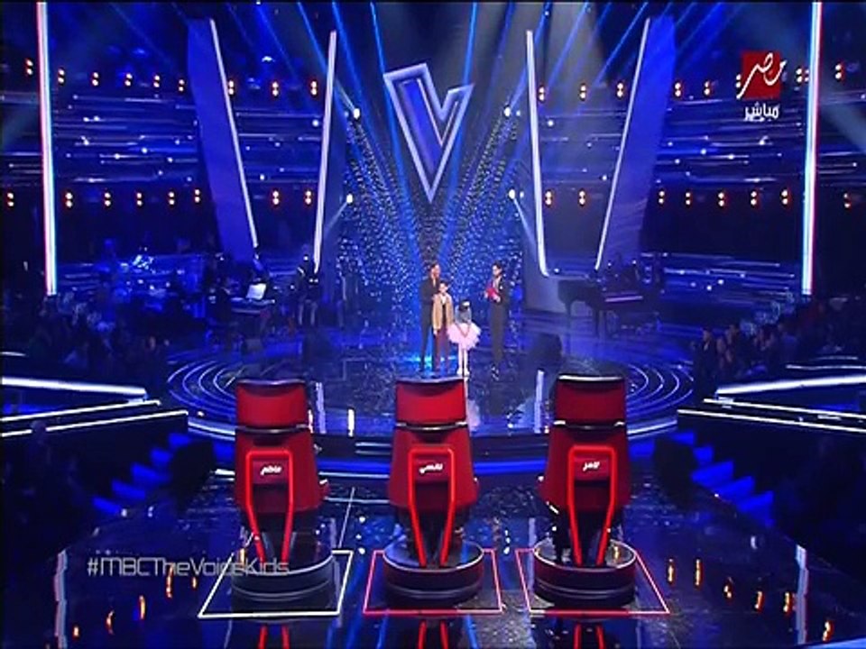 لحظة إعلان فوز حمزة لبيض وإقصاء ماريا قحطان - العرض المباشر الاخير ذا فويس كيدز