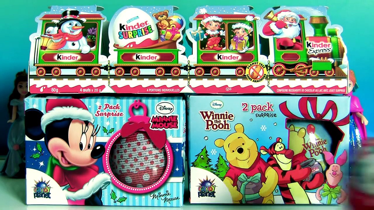 Ovos de Chocolate Kinder Surpresa Papai Noel com Mickey Minnie Pooh Tigger Ovos de Natal