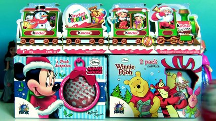 Ovos de Chocolate Kinder Surpresa Papai Noel com Mickey Minnie Pooh Tigger Ovos de Natal