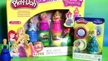 Play Doh Brilho Glitter Vestidos Brilhantes Play-Doh Sparkle Disney Frozen Anna Elsa Jasmine Ariel