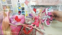 Dondurulmuş Elsa disney prenses barbie bebek Ranza Yatak Yatak Odası
