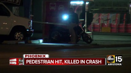 Pedestrian killed, motorcyclist injured in north Phoenix crash