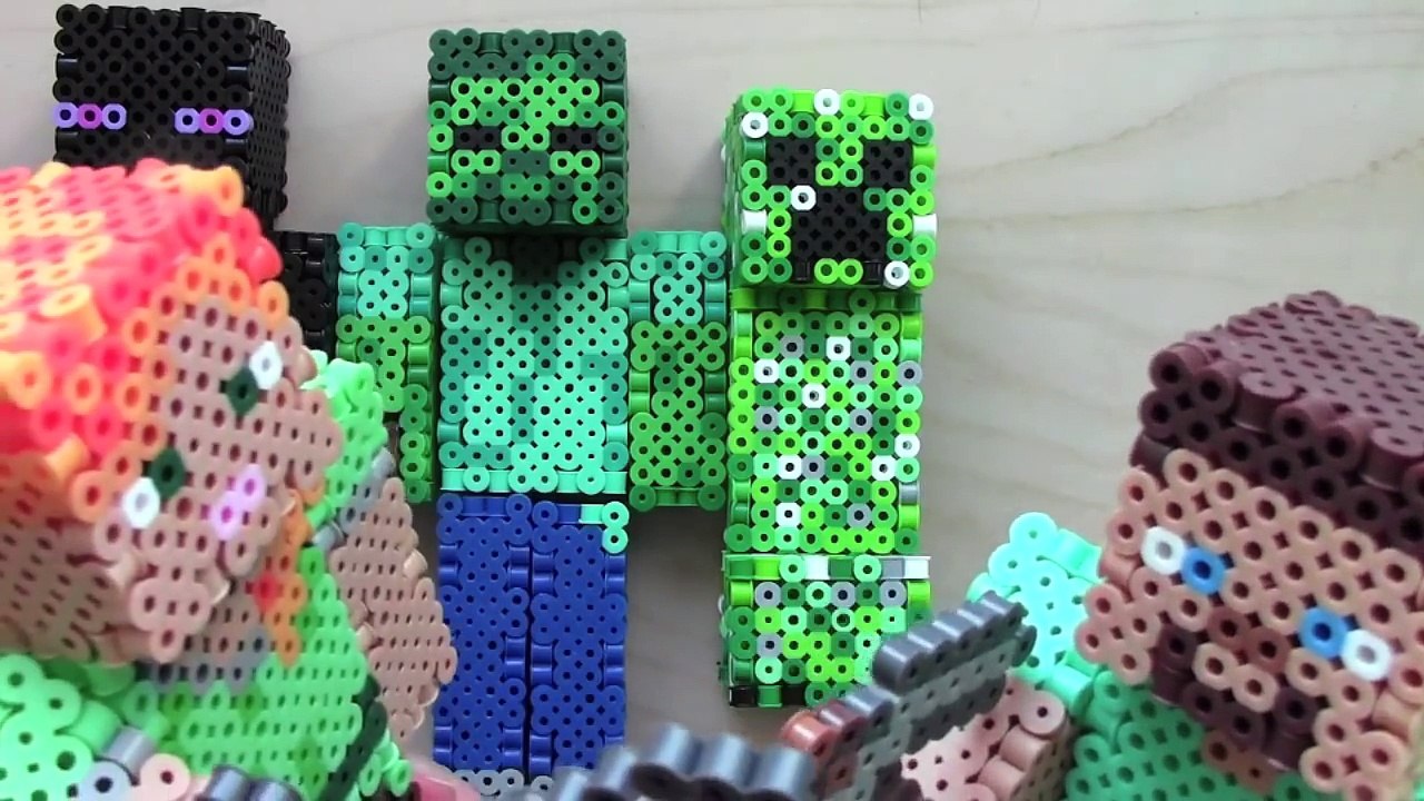 3d Perler Bead Minecraft Alex Figure Full Tutorial Vídeo Dailymotion 