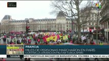 Franceses marchan en París por el cese de ataques turcos a Afrin