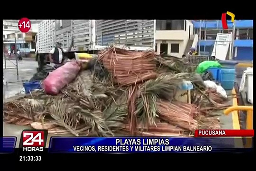 Playas limpias: vecinos, residentes y militares limpian balneario de Pucusana