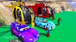Color MCQUEEN Helicopter & Spiderman Cars Cartoon w Bus Superheroes for kids and babies
