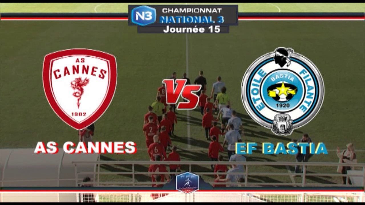 Résumé AS CANNES 2-2 EF BASTIA  J15 N3 2018