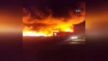 Sakarya'da Lastik Geri Dönüşüm Fabrikası Alev Alev Yandı