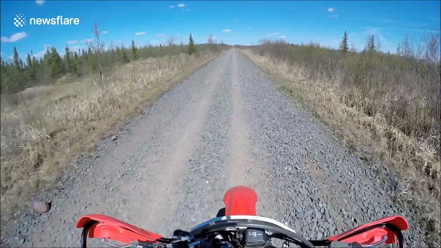 Helmet camera captures terrifying dirt bike crash