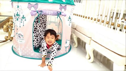 ★わんちゃんごっこ！「ダンボールで犬小屋作り～」★made doghouse in cardboard box★