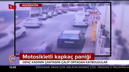 Genç kadının çantasını çaldılar
