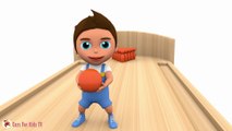 Learn Colors for Children with Bowling Game Balls Toys 3D Kids Toddler Learning Educational