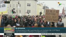 Alemania: protestan en Cottbus en solidaridad con los refugiados