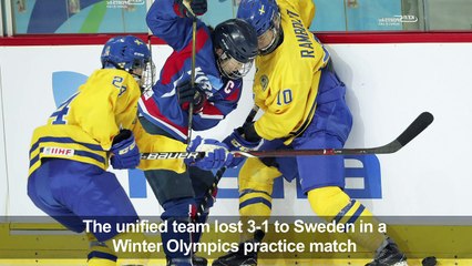 Joint Korean hockey team plays first game but meets with protest