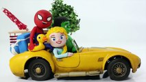 Frozen Elsa & Spiderman Eat GIANT Sandwich - Superhero Babies Play Doh Cartoons & Stop Motion Movie
