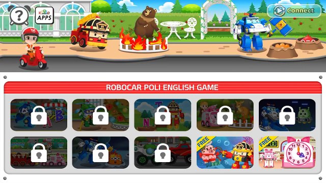 Robocar Poli English Game - Poli, Roy, Amber & Helly
