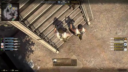 Hahaha this is bad luck! First he got knifed by a team mate and then this AWP wallbang
