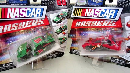 Crashing Bashing and Smashing NASCAR toy cars