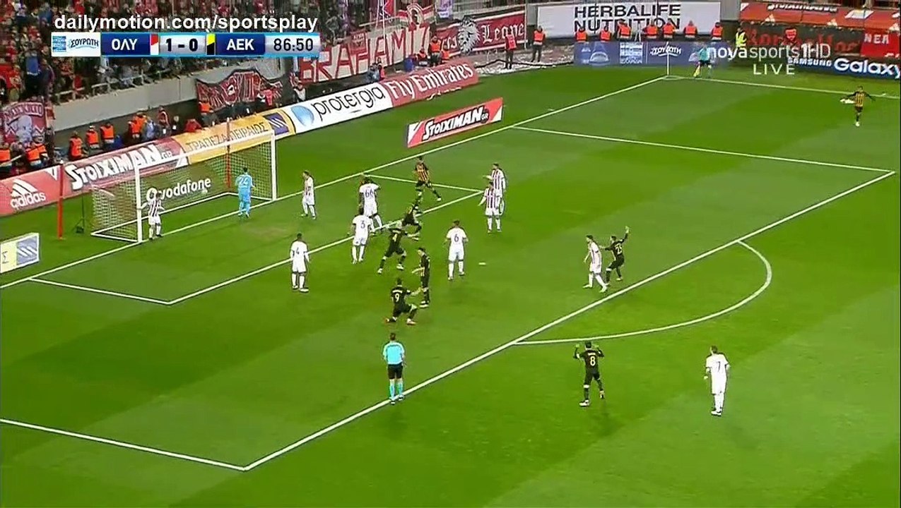 Dmytro Chygrynskiy Goal HD - Olympiakos Piraeus 1 - 1 AEK Athens FC - 04.02.2018 (Full Replay)