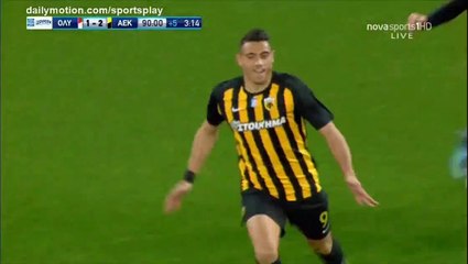Georgios Giakoumakis Goal HD - Olympiakos Piraeus 1 - 2 AEK Athens FC - 04.02.2018 (Full Replay)