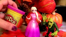 Bruxinha Elsa Disney FROZEN no Dia das Bruxas em Arendelle Play Doh Brillante Fantasia de Halloween