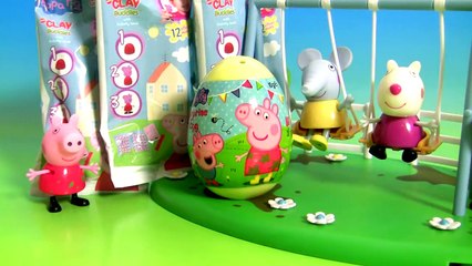 Porquinha Peppa Pig Clay Buddies Surprise Blind Bag + Ovo Surpresa com Brinquedo da Peppa