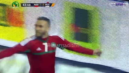 هدف زكرياء حدراف الثاني والثالث للمغرب في مرمى نيجيريا