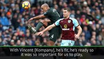 'So important' for Kompany to be playing - Guardiola