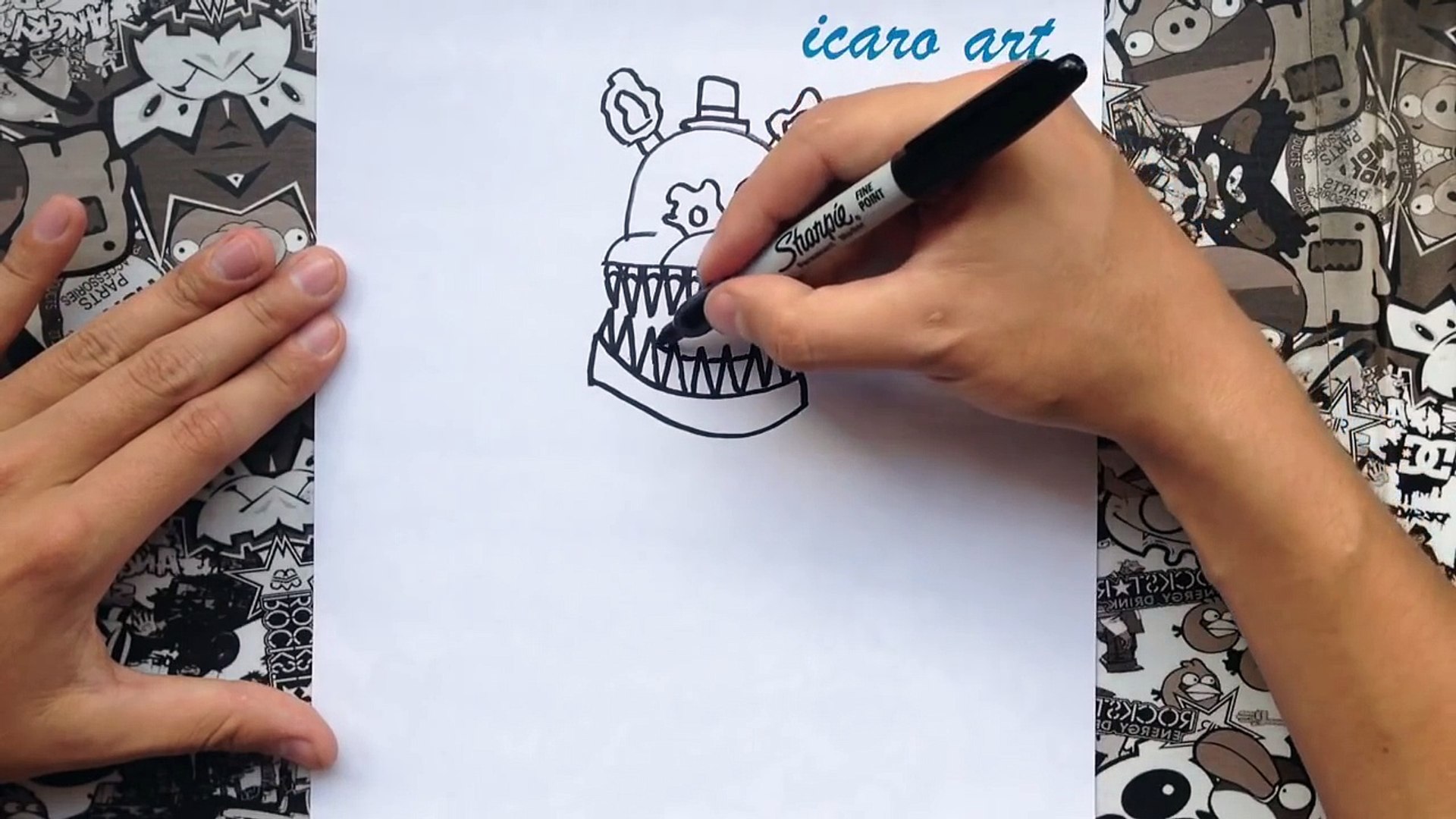 Nightmare Fredbear 😇  Como dibujar a freddy, Tutorial de dibujo
