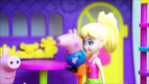 Pig George e Peppa Pig Brincando na Casa da Polly!! Em português KidsToys
