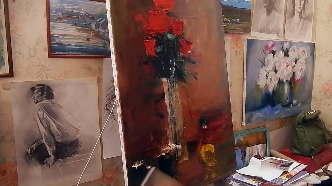 Игорь Сахаров, научиться рисовать розы маслом
