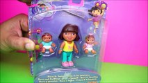Dora Aventureira e Gêmeos Mini Bonecos Brinquedos Unboxing Toys em português