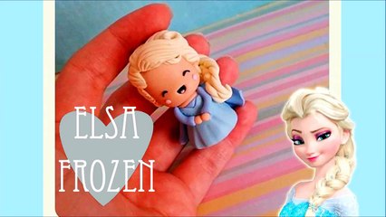 ELSA de FROZEN - Kawaii - Tutorial em biscuit por Regiane Ribeiro