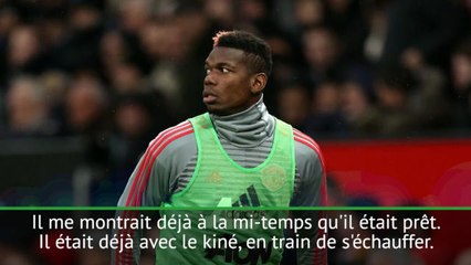 Mourinho : "Pogba a réagi de manière professionnelle"
