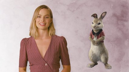 Margot Robbie Laughs In The Studio Over 'Peter Rabbit'