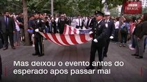 Video mostra momento em que Hillary Clinton é amparada após passar mal em cerimônia do 11/9