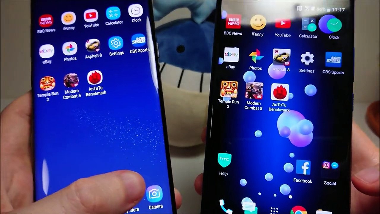 HTC U11 VS SAMSUNG GALAXY S8 PLUS SPEED TEST!