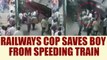 Mumbai : Cop saves boy from crushing between platform and train, Watch CCTV footage | Oneindia News
