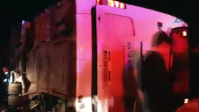 Yolcu otobüsü yan yattı: 2 ölü, 21 yaralı