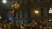 Eagles Fans Climb Lampposts as They Celebrate Super Bowl Victory in Philadelphia