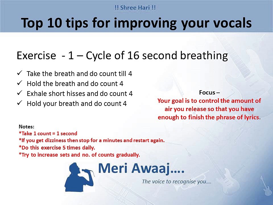 Top 10 tips to improve your vocals in hindi by Meri Awaaj | Learn Indian Classical Music Online