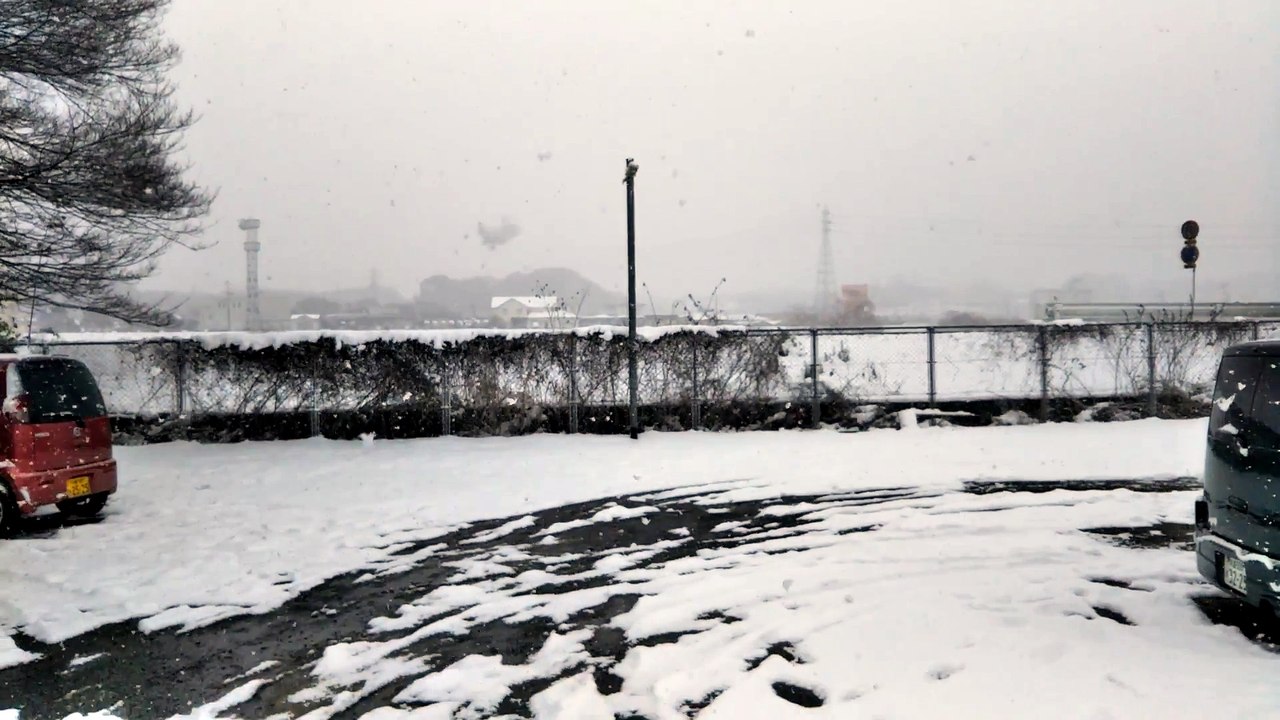 2018年2月、福岡の大雪！！猛吹雪で視界不良！！
